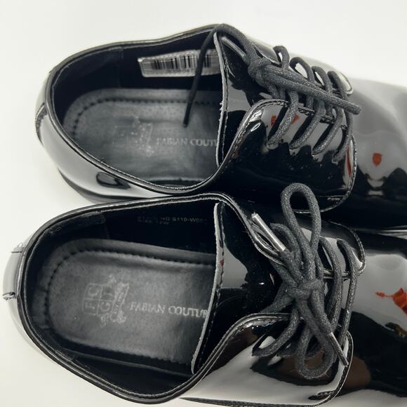 Fabian Couture S110-W001 Black Upper Square Toe Derby Mens 12W Dress Shoes - Picture 6 of 10